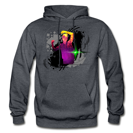 Abstract Dancer Hoodie - charcoal gray