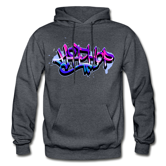 Hip Hop Graffiti Hoodie - charcoal gray