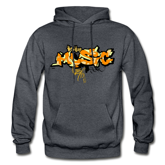 Hip Hop Music Hoodie - charcoal gray