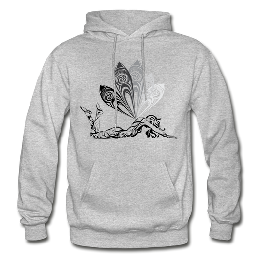 Tribal Maori Fairy Girl Hoodie - heather gray