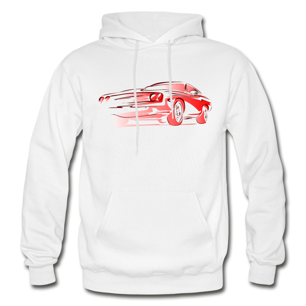 Abstract Charger Hoodie - white