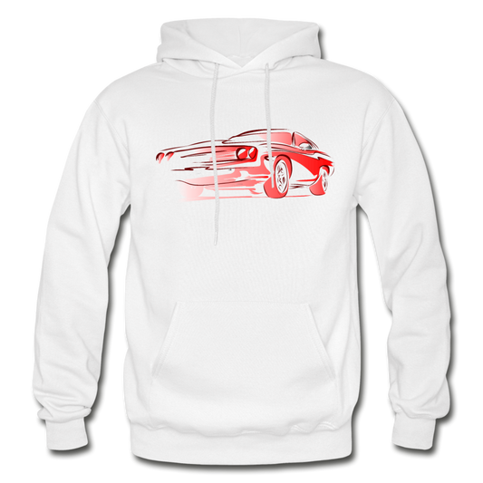 Abstract Charger Hoodie - white