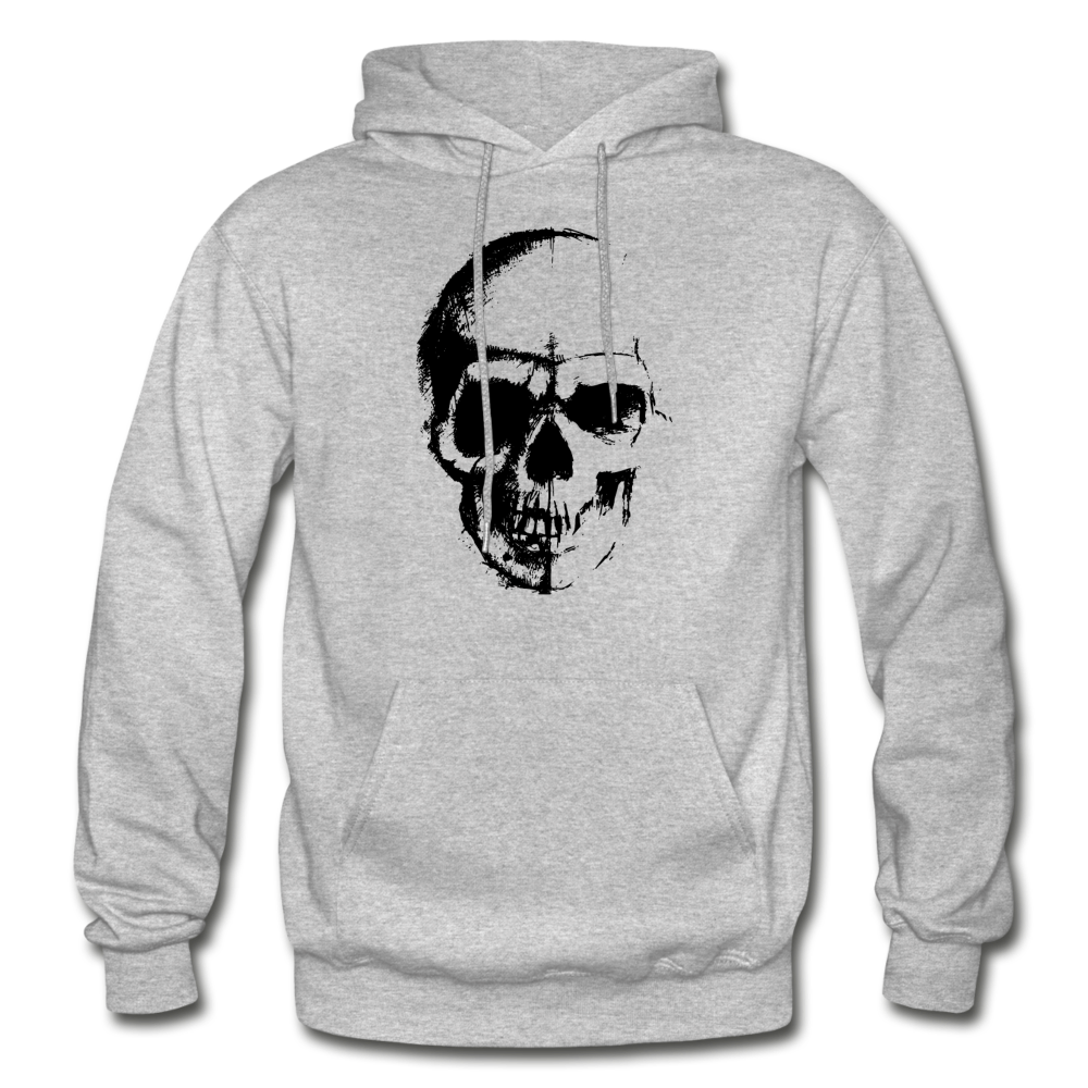 Abstract Skull Hoodie - heather gray