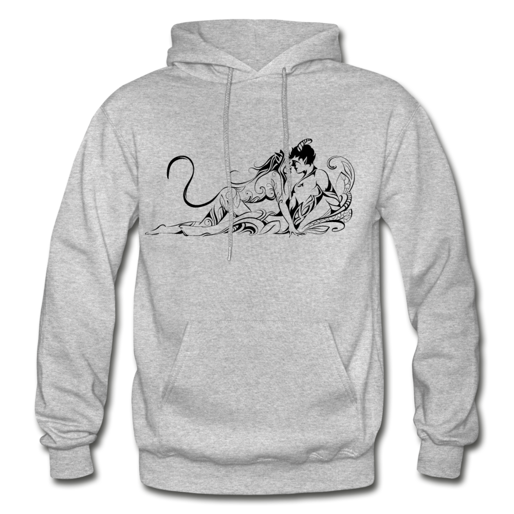 Tribal Maori Lovers Hoodie - heather gray