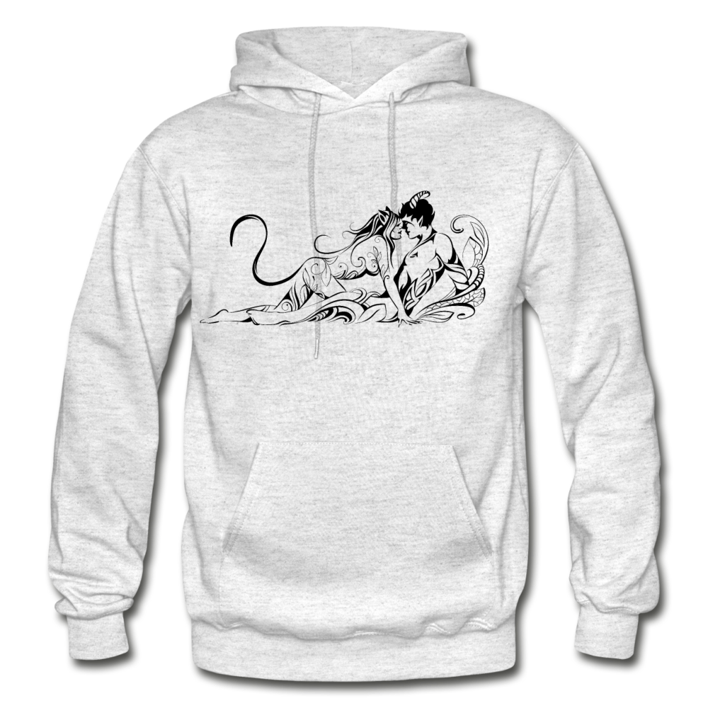 Tribal Maori Lovers Hoodie - light heather gray