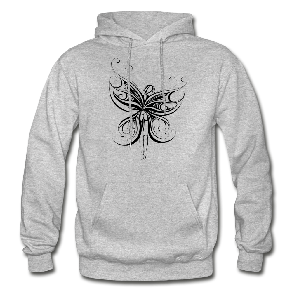 Tribal Maori Fairy Hoodie - heather gray