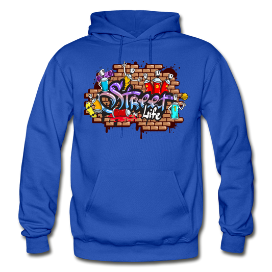 Street Life Graffiti Hoodie - royal blue