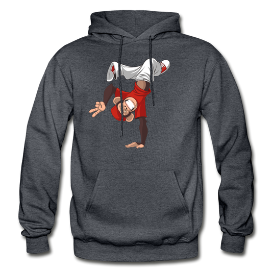 Hand Stand Monkey Hoodie - charcoal gray