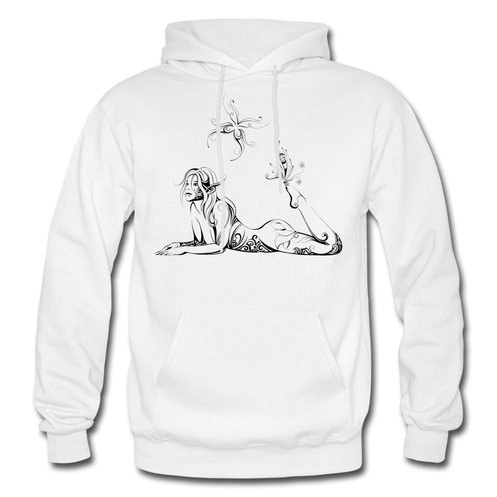 Tribal Maori Butterfly Girl Hoodie - white