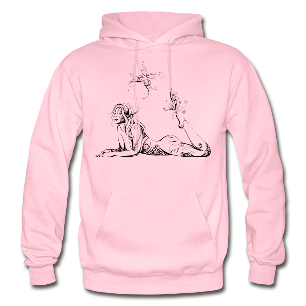 Tribal Maori Butterfly Girl Hoodie - light pink