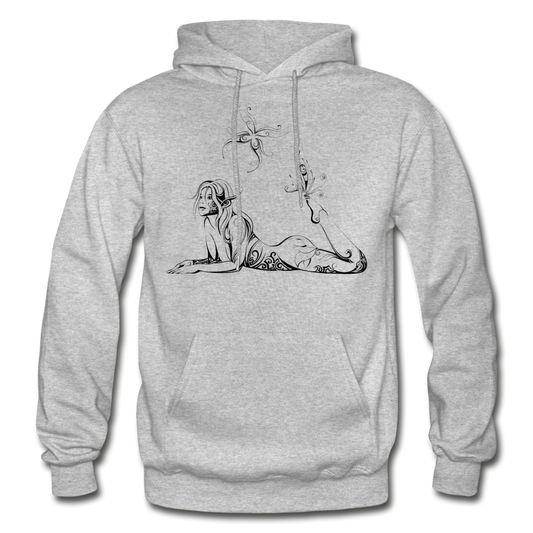 Tribal Maori Butterfly Girl Hoodie - heather gray