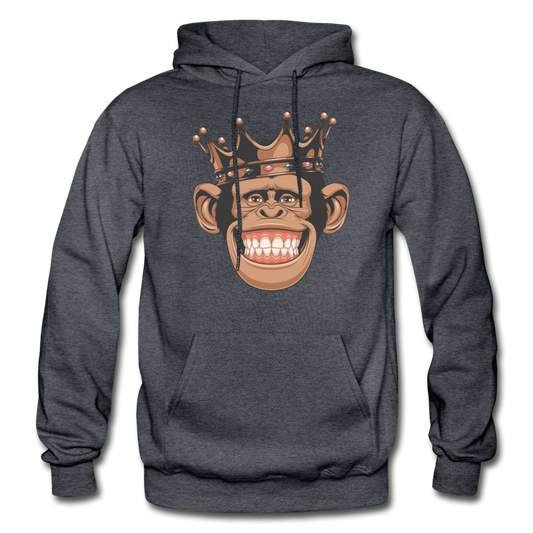 Monkey Crown Hoodie - charcoal gray