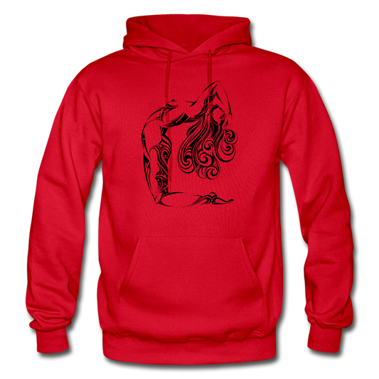 Tribal Maori Girl Hoodie - red