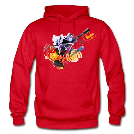 Abstract Guitar Hoodie - red