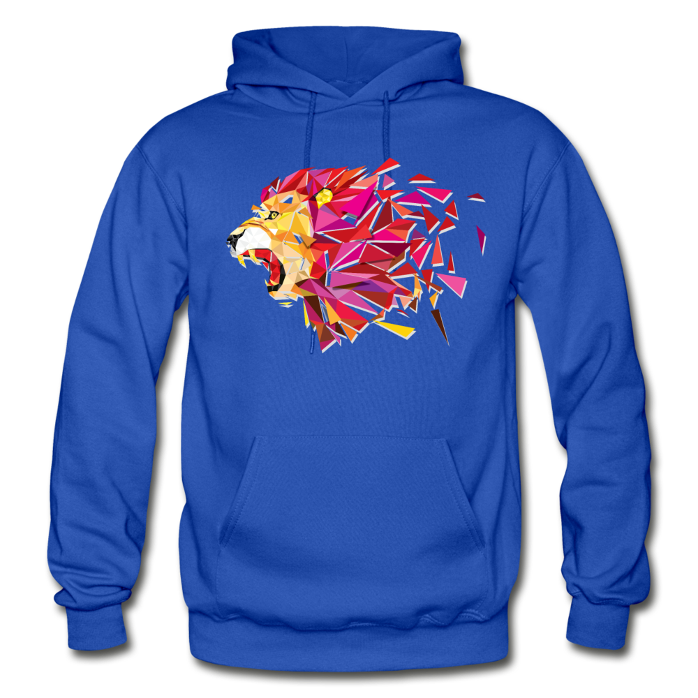Abstract Lion Hoodie - royal blue