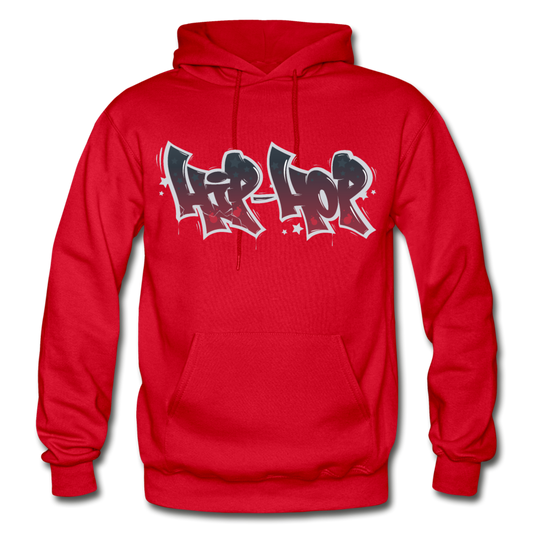 Hip Hop Graffiti Hoodie - red