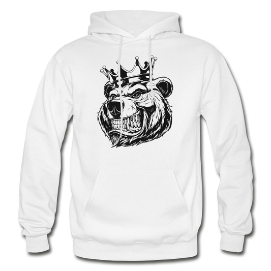 Bear Crown Hoodie - white