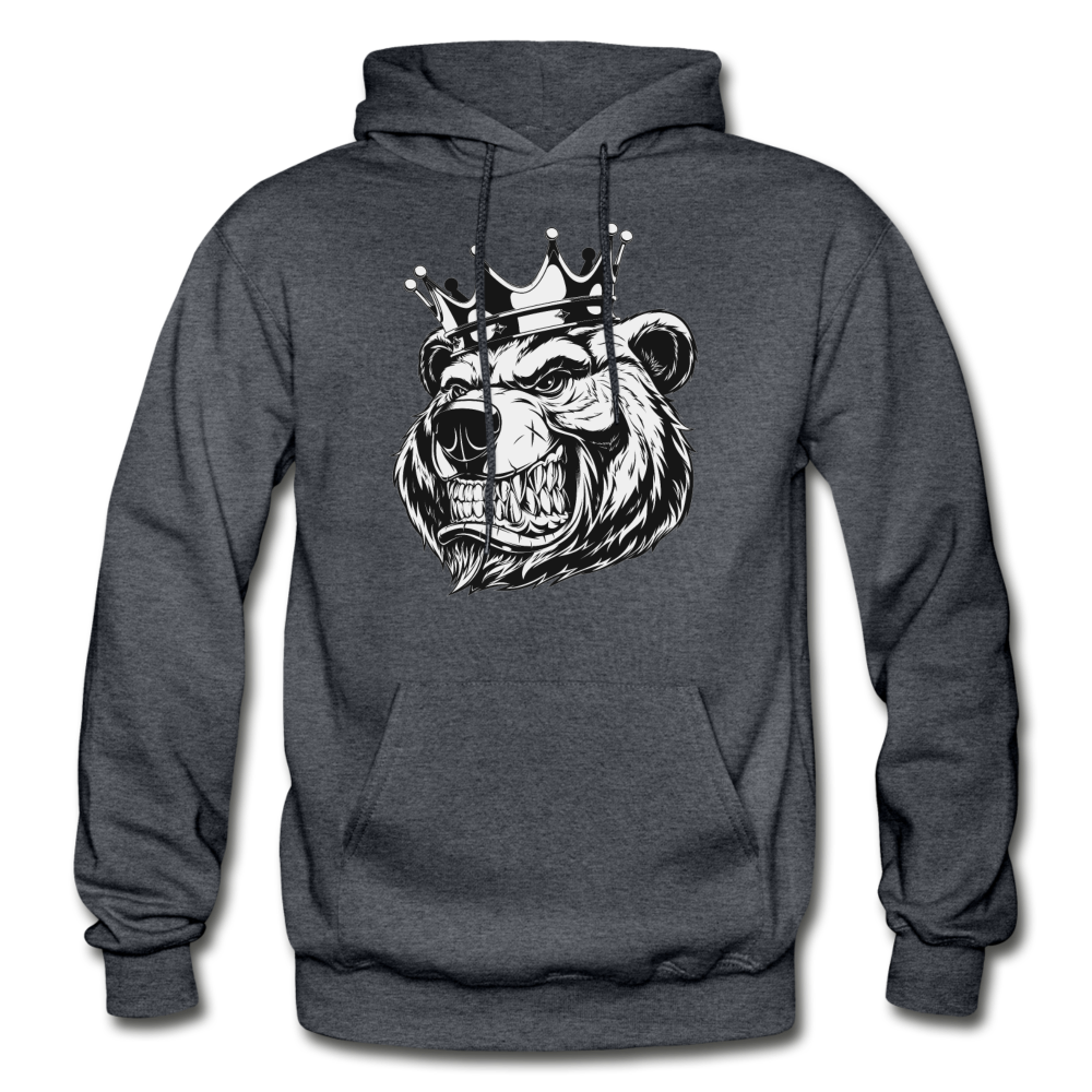 Bear Crown Hoodie - charcoal gray