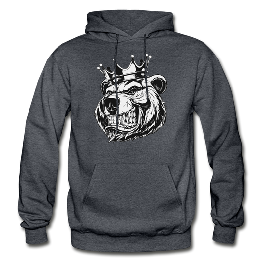Bear Crown Hoodie - charcoal gray