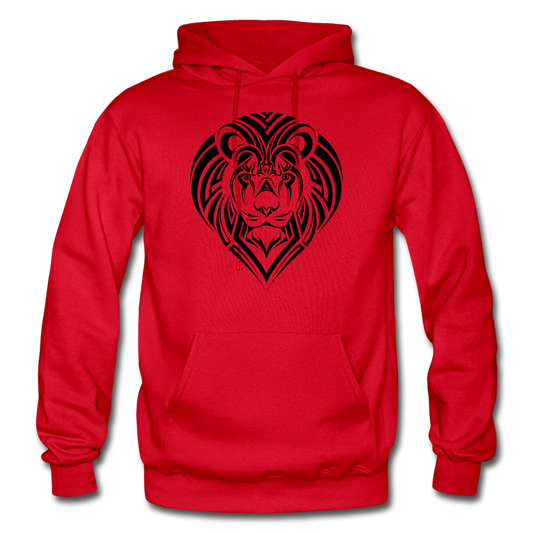 Tribal Maori Lion Hoodie - red