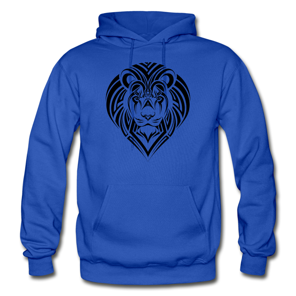 Tribal Maori Lion Hoodie - royal blue