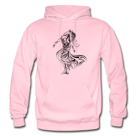 Tribal Maori Girl Hoodie - light pink