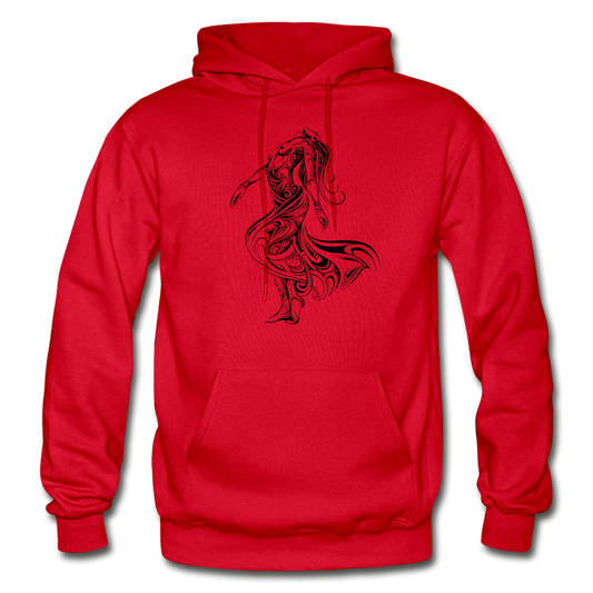Tribal Maori Girl Hoodie - red