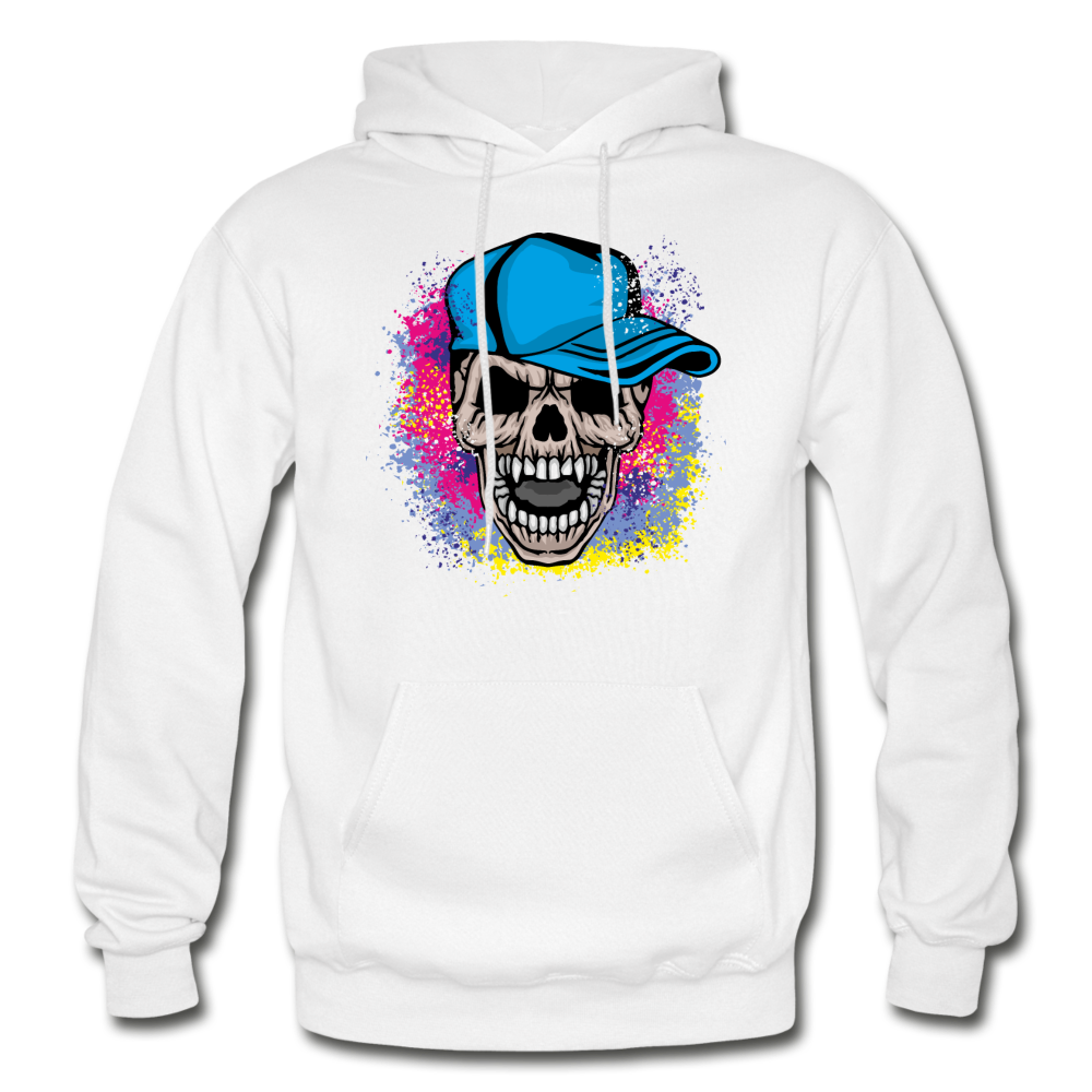 Colorful Skull Hoodie - white