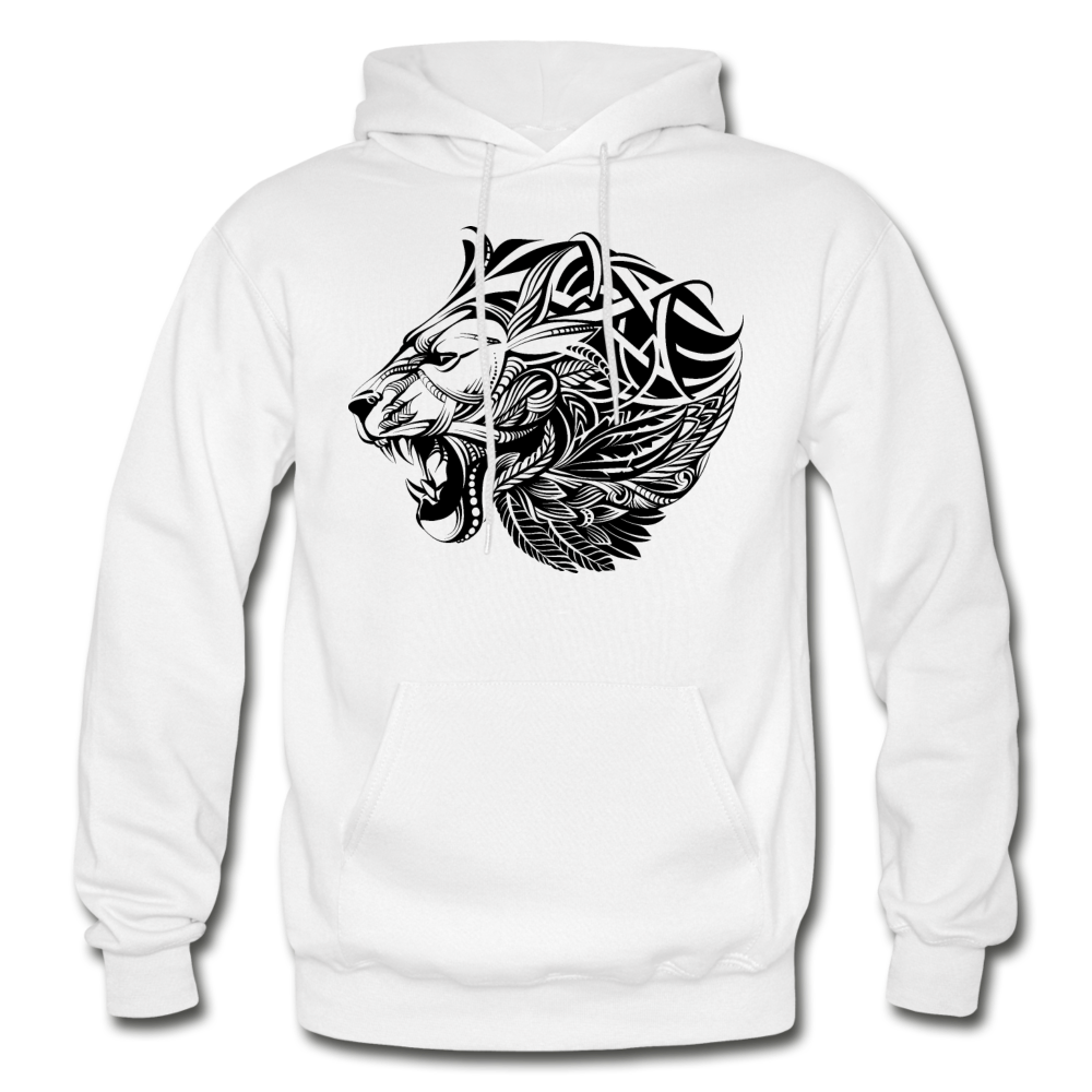 Tribal Maori Lion Hoodie - white