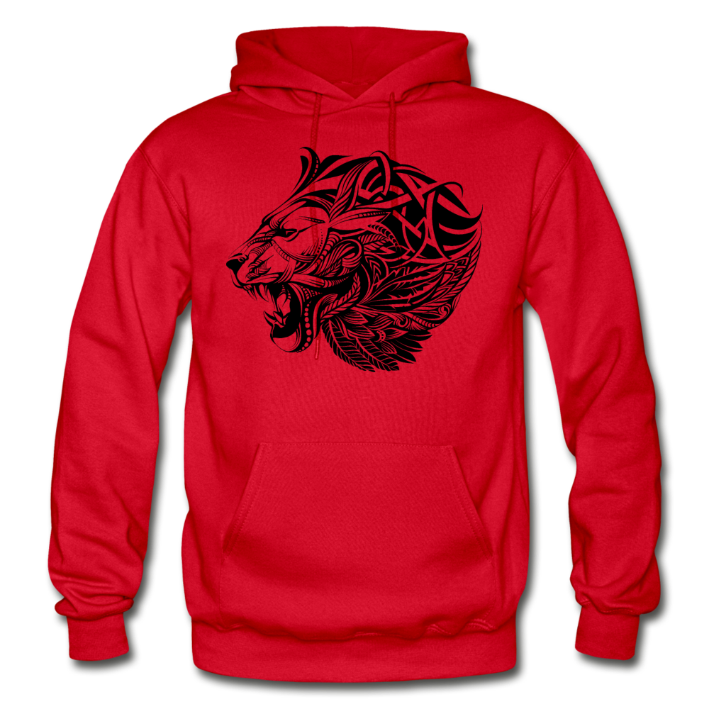Tribal Maori Lion Hoodie - red