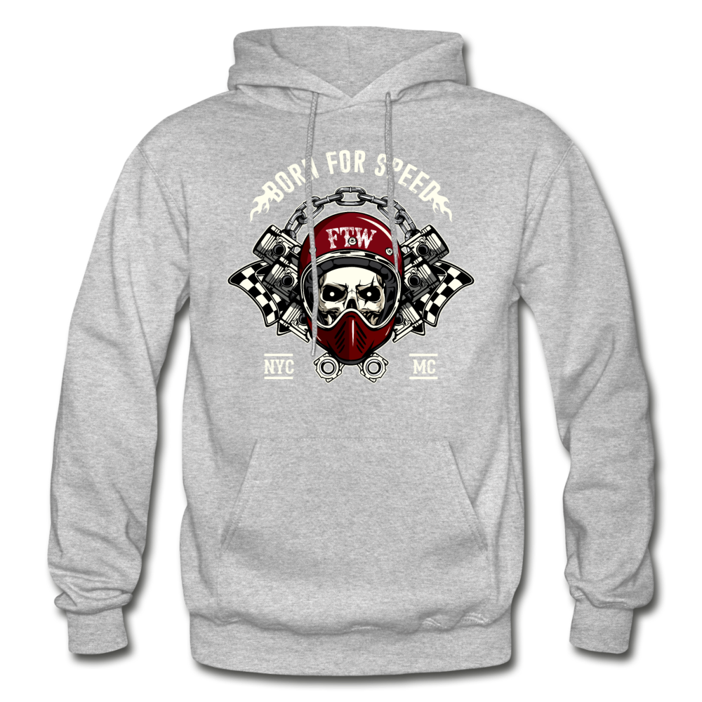 Born for Speed Racer Skull - heather gray