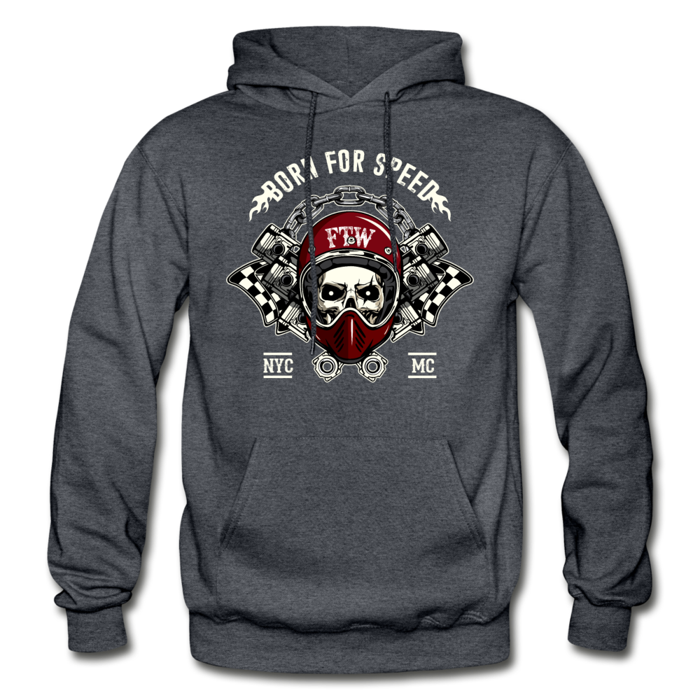 Born for Speed Racer Skull - charcoal gray