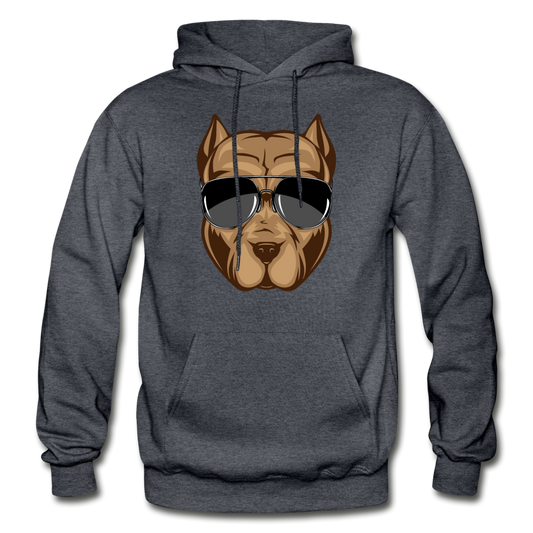 Cool Dog Sunglasses Hoodie - charcoal gray