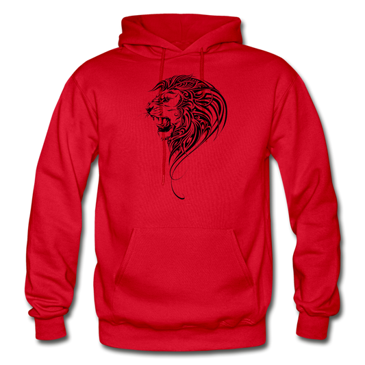 Tribal Maori Lion Hoodie - red
