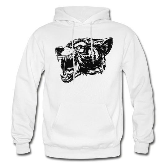 Growling Bear Hoodie - white