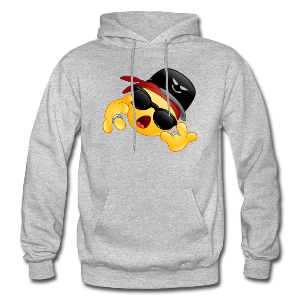 Cool Hip Hop Emoji Hoodie - heather gray