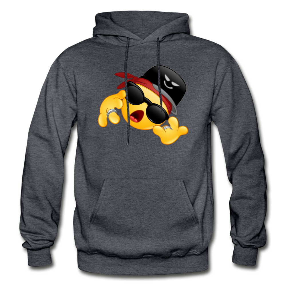 Cool Hip Hop Emoji Hoodie - charcoal gray