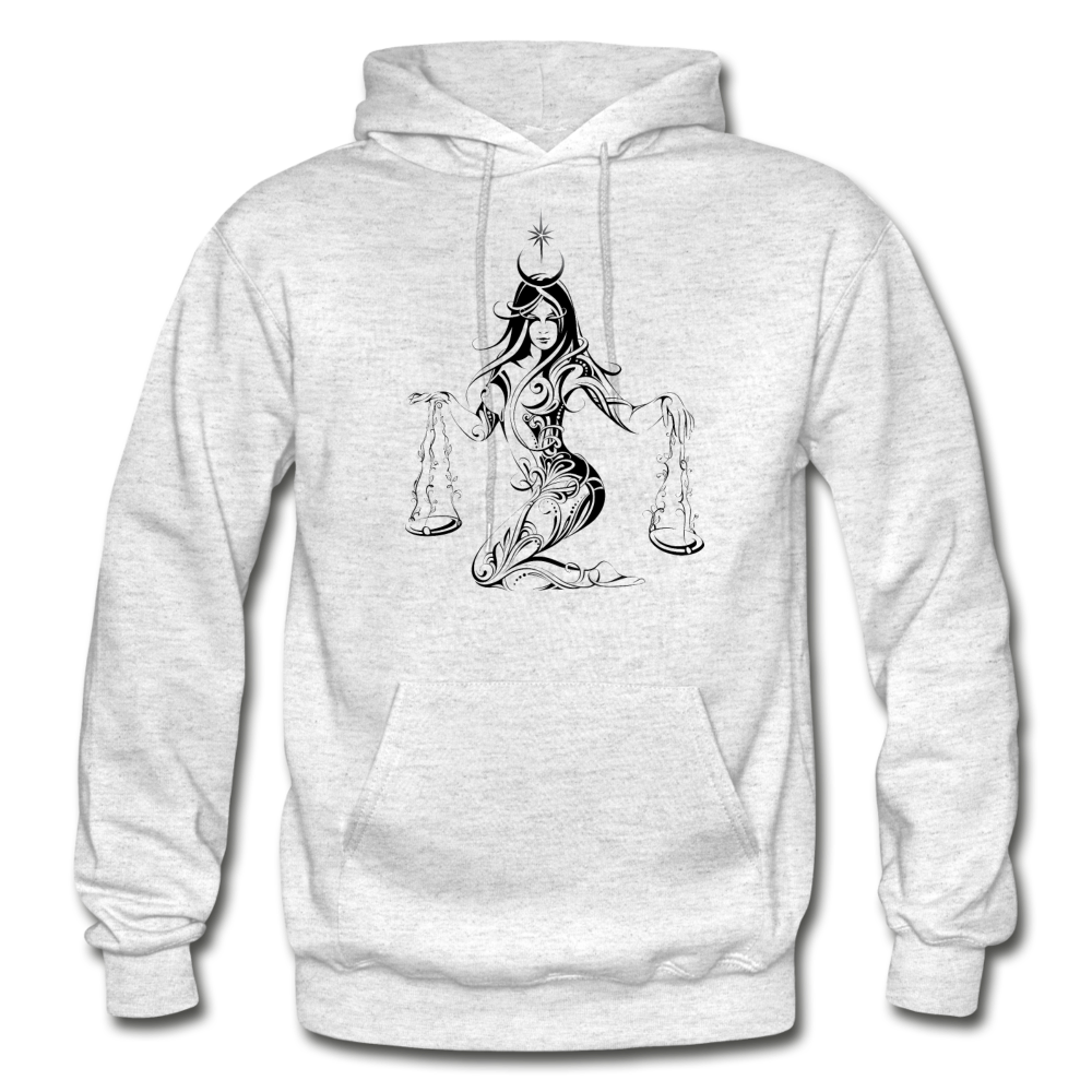 Tribal Maori Scales Girl Hoodie - light heather gray