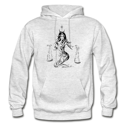 Tribal Maori Scales Girl Hoodie - light heather gray