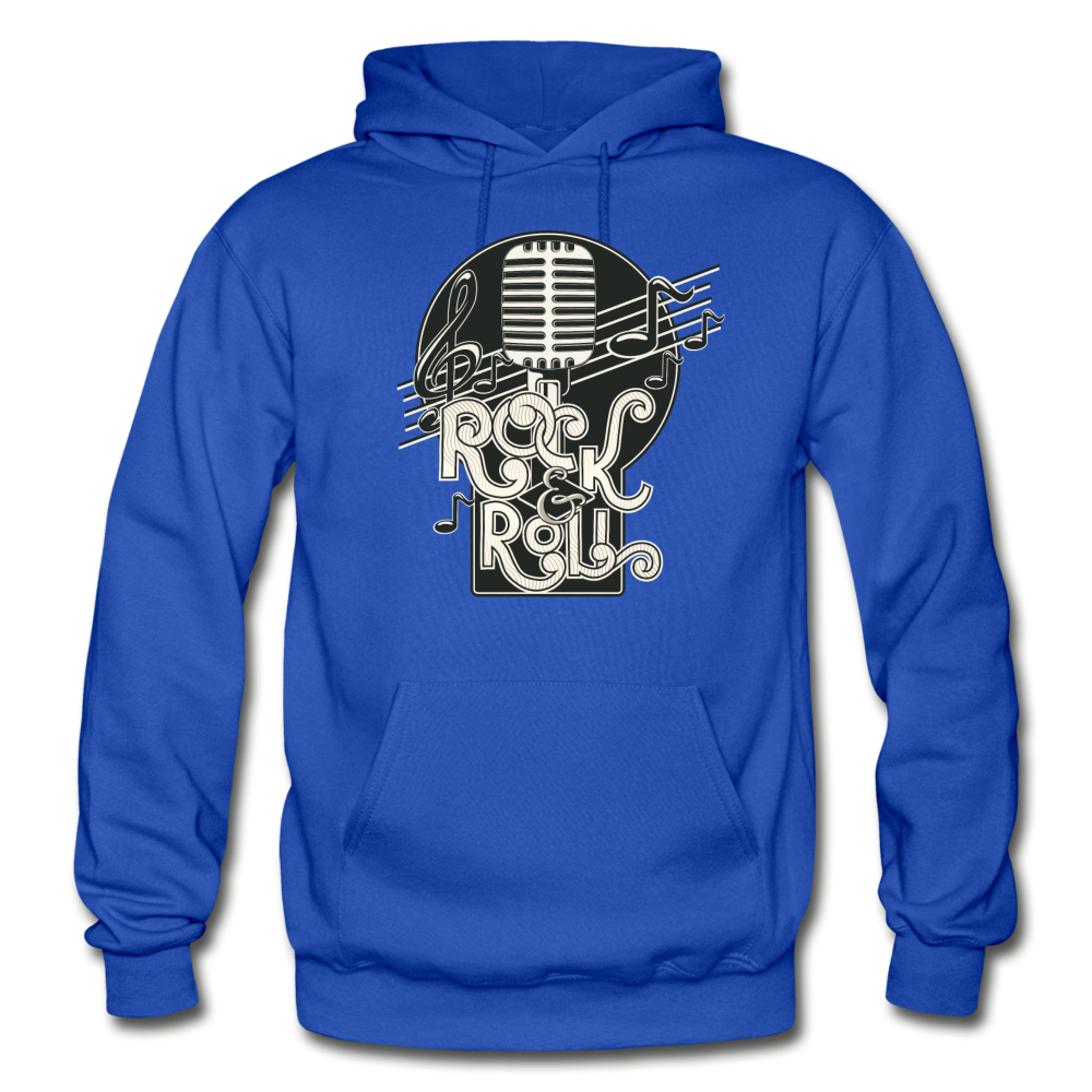 Rock & Roll Retro Microphone Hoodie - royal blue