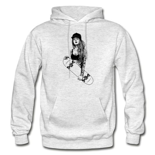 Skater Girl Hoodie - light heather gray