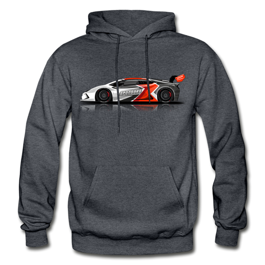 Sports Car Hoodie - charcoal gray