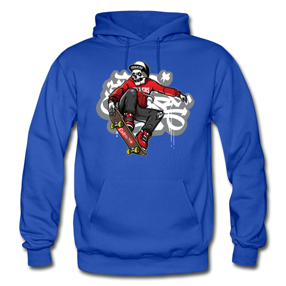 Skater Skeleton Hoodie - royal blue