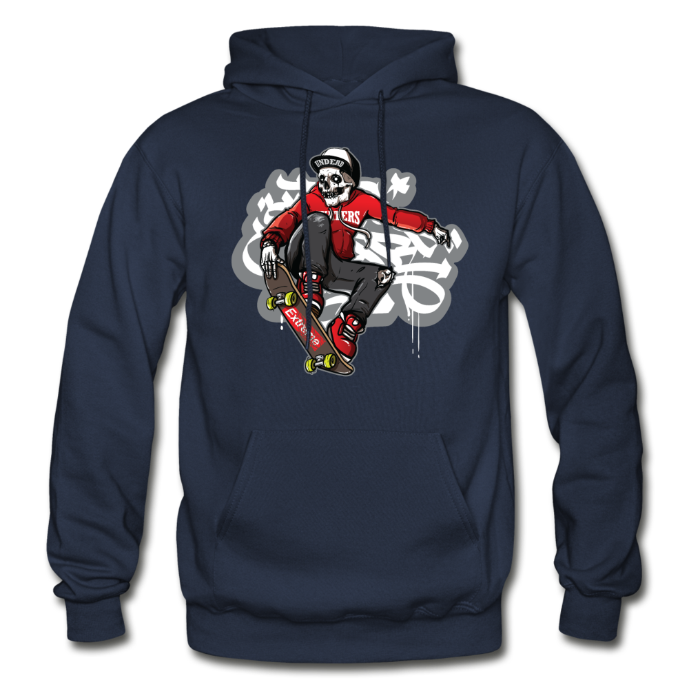 Skater Skeleton Hoodie - navy