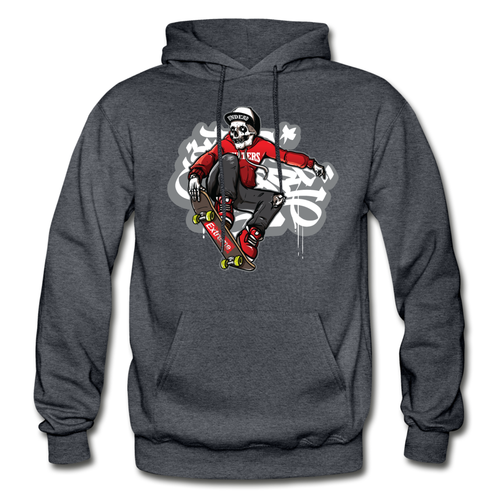 Skater Skeleton Hoodie - charcoal gray