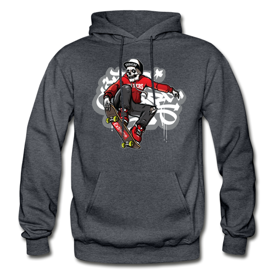 Skater Skeleton Hoodie - charcoal gray