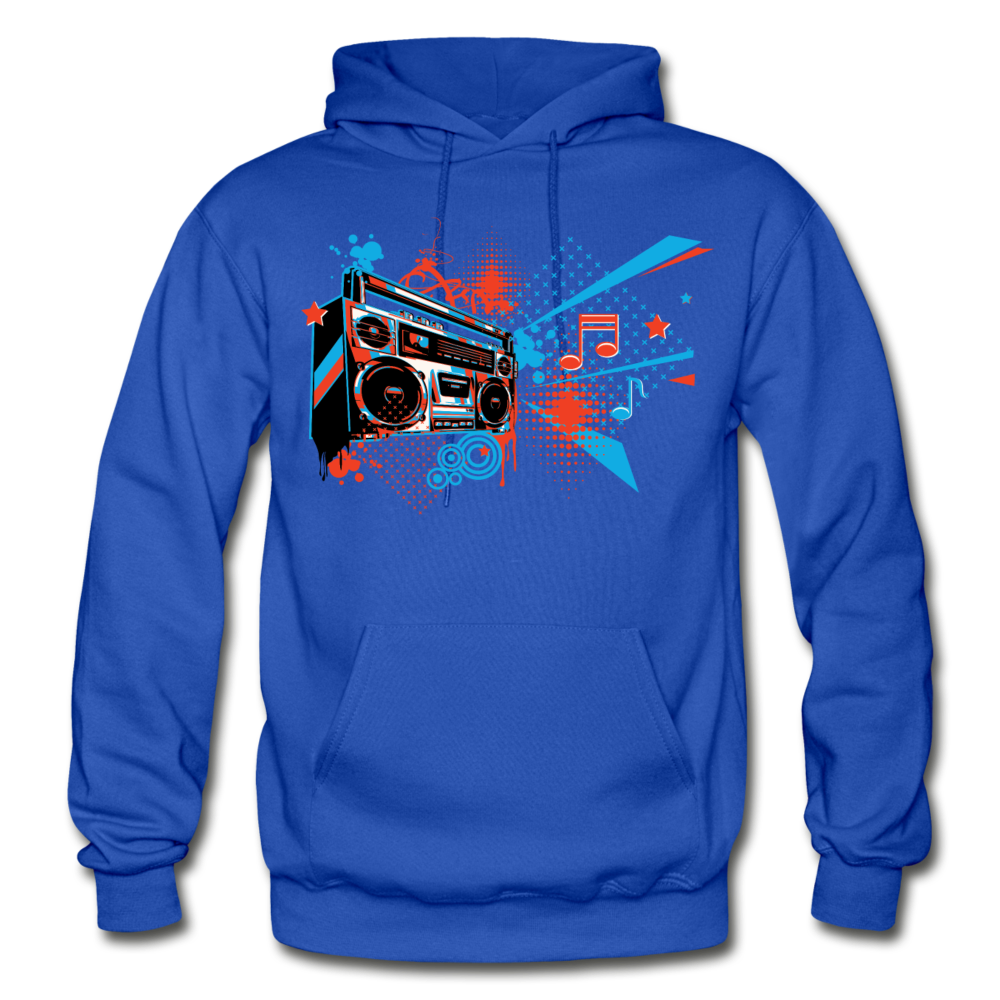 Abstract Boombox Hoodie - royal blue