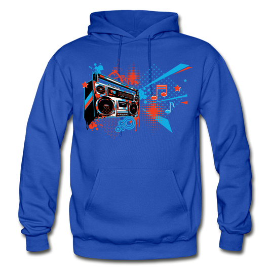 Abstract Boombox Hoodie - royal blue