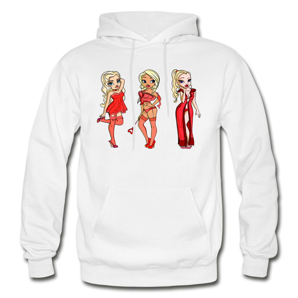 Hot Cartoon Girls Hoodie - white