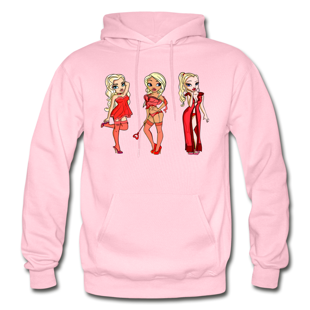 Hot Cartoon Girls Hoodie - light pink